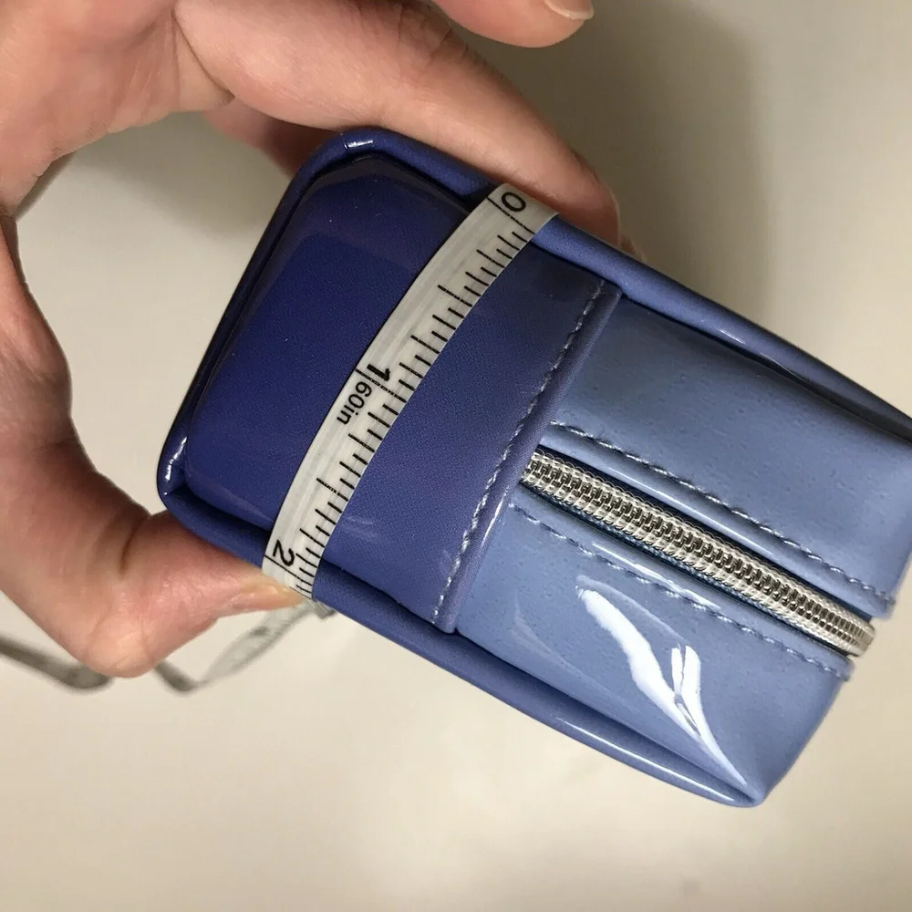 DIOR BLUE OMBRE EMBOSSED LOGO STAR ZIP top bag makeup cosmetic bag